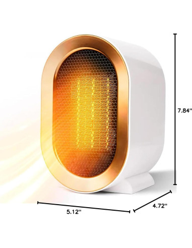 Calentador Eléctrico Tenhitoys 1200W Portátil para Oficina
