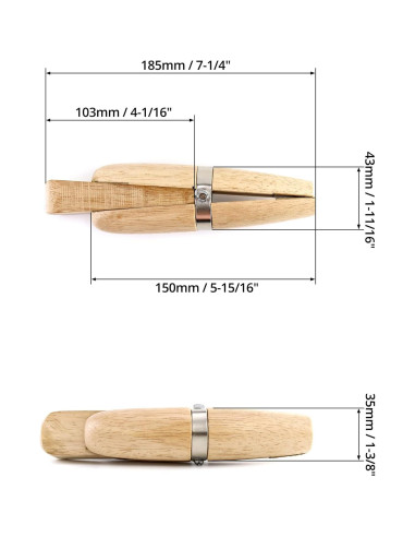 Abrazadera de Madera QWORK WD5534 para Joyería y Grabado