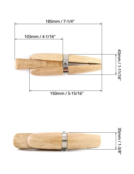 Abrazadera de Madera QWORK WD5534 para Joyería y Grabado