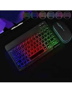 Combo Teclado y Ratón Bluetooth Guiheng Negro - Retroiluminado 2