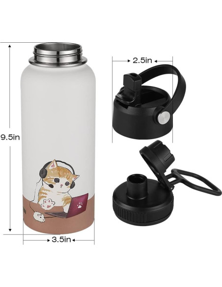 Botella de Agua Aislada Funkrin 32oz Acero Inoxidable