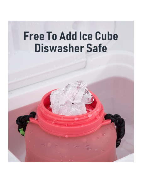 Botella de Agua Colapsable TakeToday 2L Rosa con Pajilla Botella de Agua Colapsable TakeToday 2L Rosa con Pajilla