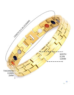 Pulsera Magnética Emmori de Acero Inoxidable Ajustable 2