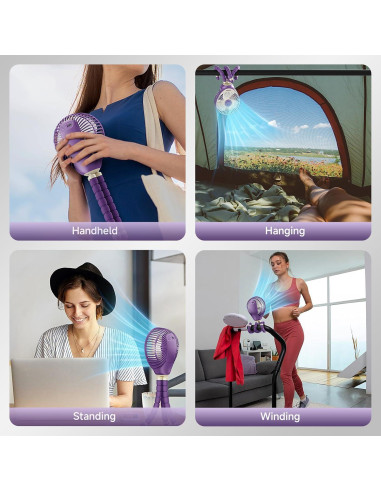 Ventilador Portátil Coolice para Cochecito 6000mAh 3 Velocidades