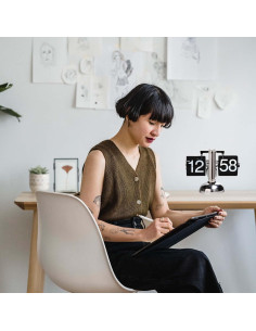 Reloj de Mesa Digital Retro KENJIEY Mecánico 20,8x8,1cm 2