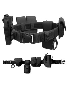 Cinturón Táctico Utilitario Rig Policía 5 Bolsas Ajustable