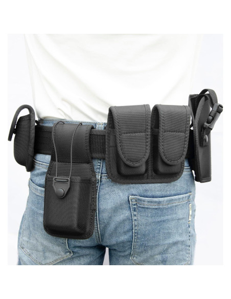 Cinturón Táctico Utilitario Rig Policía 5 Bolsas Ajustable