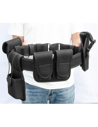 Cinturón Táctico Utilitario Rig Policía 5 Bolsas Ajustable