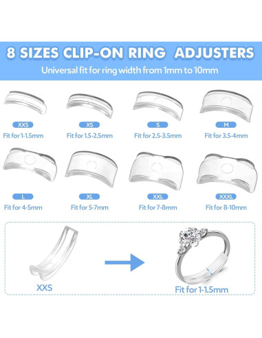 Ajustador de Tamaño de Anillo Anpro 110 Pcs Set Completo