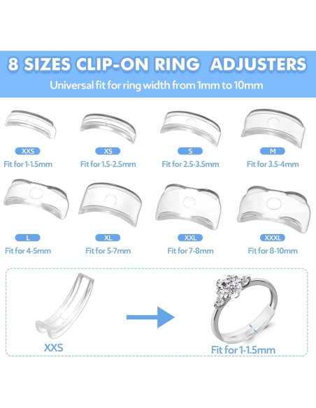 Ajustador de Tamaño de Anillo Anpro 110 Pcs Set Completo