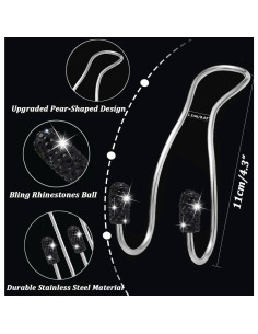 Ganchos para Reposacabezas de Coche MTGOCHA - Soporte Brillante para Bolsos 2