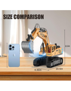 Excavadora RC Digabi 11 Canales con Luz y Sonido 2