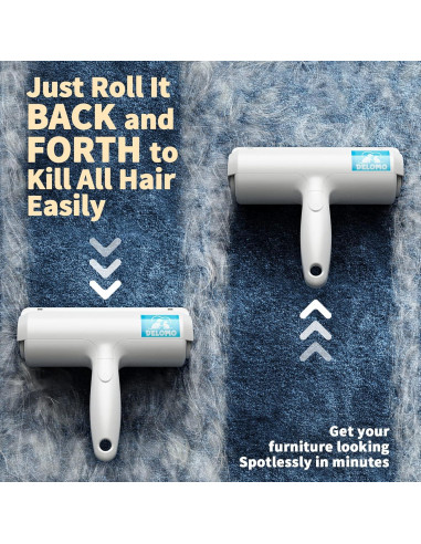 DELOMO Rodillo Removedor de Pelo de Mascota Reutilizable