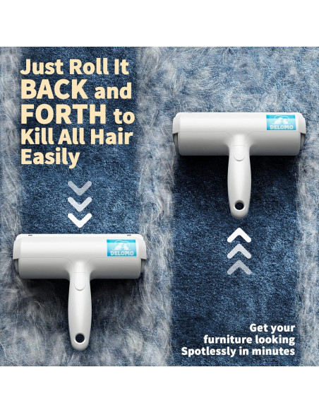 DELOMO Rodillo Removedor de Pelo de Mascota Reutilizable