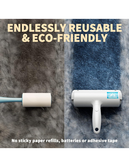 DELOMO Rodillo Removedor de Pelo de Mascota Reutilizable