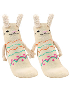 Calcetines Magnéticos Unisex Manos Unidas Conejo 19.5x10cm
