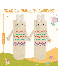 Calcetines Magnéticos Unisex Manos Unidas Conejo 19.5x10cm 2