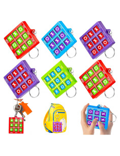 Juego 16 Pcs Llaveros Tres en Raya para Niños Fiesta