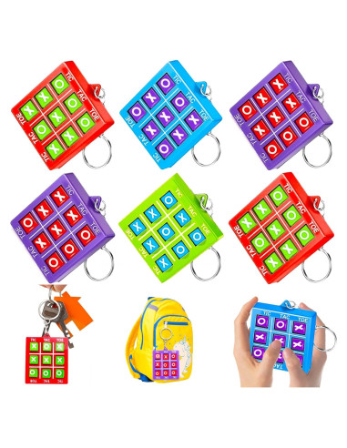 Juego 16 Pcs Llaveros Tres en Raya para Niños Fiesta