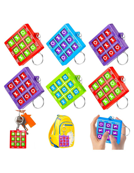 Juego 16 Pcs Llaveros Tres en Raya para Niños Fiesta