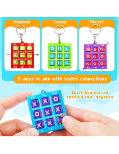 Juego 16 Pcs Llaveros Tres en Raya para Niños Fiesta 2