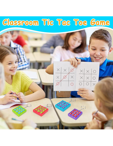 Juego 16 Pcs Llaveros Tres en Raya para Niños Fiesta