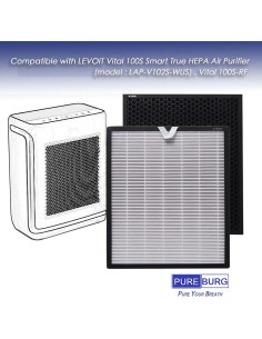Filtros HEPA Verdadero PUREBURG Vital 100S-RF 2 Piezas 2
