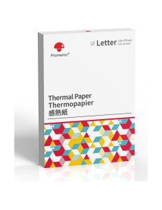 Papel Térmico Phomemo 21 x 28 cm, 100 Hojas para Impresora