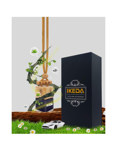 Ambientador Ikeda 10ml Aroma a Auto Nuevo - Difusor Colgante