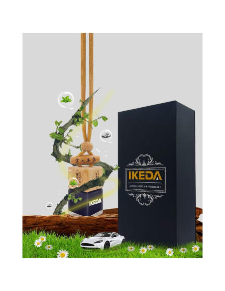 Ambientador Ikeda 10ml Aroma a Auto Nuevo - Difusor Colgante