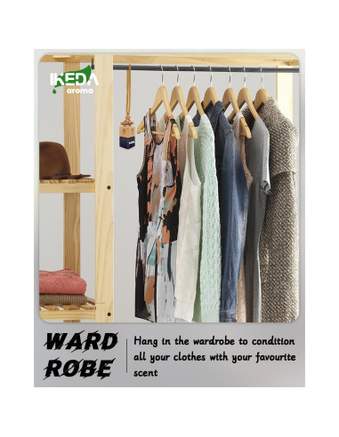 Ambientador Ikeda 10ml Aroma a Auto Nuevo - Difusor Colgante