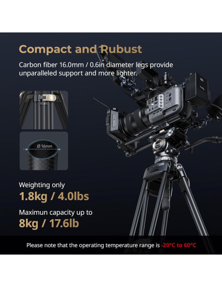 Trípode de Video SmallRig AD-Pro8 196 cm con Contrapeso