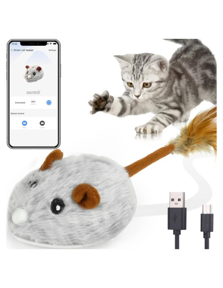 Juguete Interactivo para Gatos Crazydeer - Ratón Automático