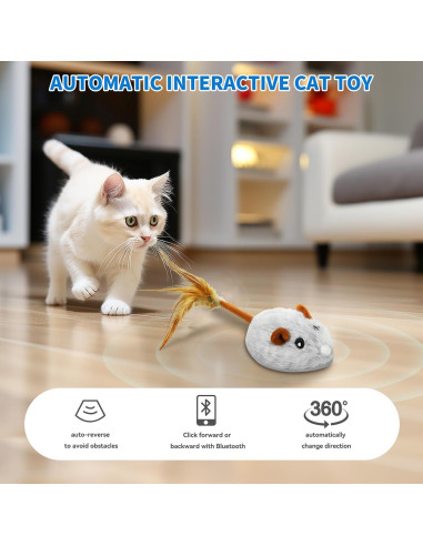 Juguete Interactivo para Gatos Crazydeer - Ratón Automático