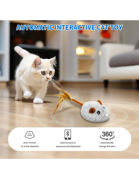 Juguete Interactivo para Gatos Crazydeer - Ratón Automático