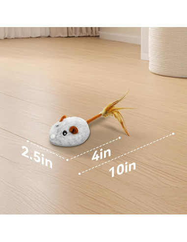 Juguete Interactivo para Gatos Crazydeer - Ratón Automático