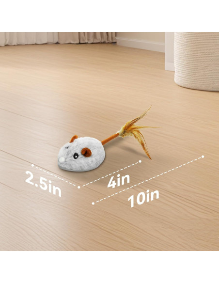 Juguete Interactivo para Gatos Crazydeer - Ratón Automático