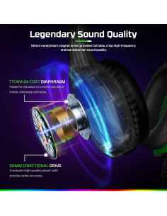 Auriculares Gaming Fachixy FC-100 con Micrófono y RGB 2