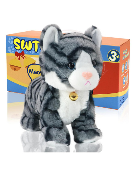 Gato Robot Interactivo SWTOIPIG 26x28.5cm LED Juguete