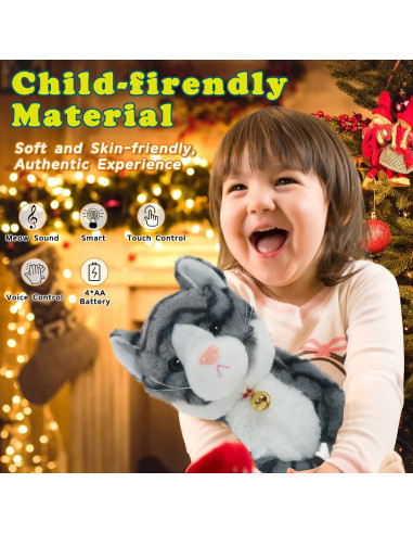 Gato Robot Interactivo SWTOIPIG 26x28.5cm LED Juguete