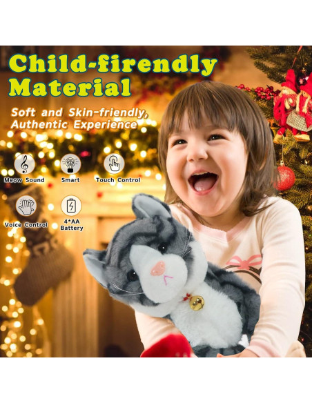 Gato Robot Interactivo SWTOIPIG 26x28.5cm LED Juguete