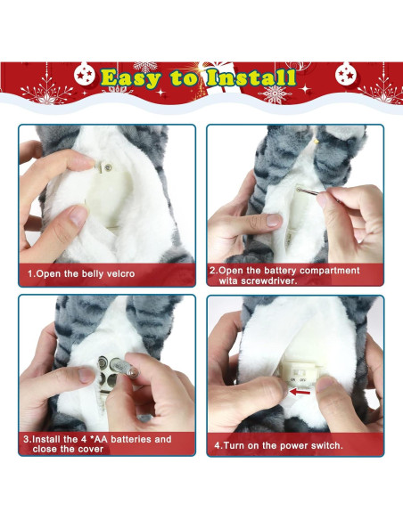 Gato Robot Interactivo SWTOIPIG 26x28.5cm LED Juguete