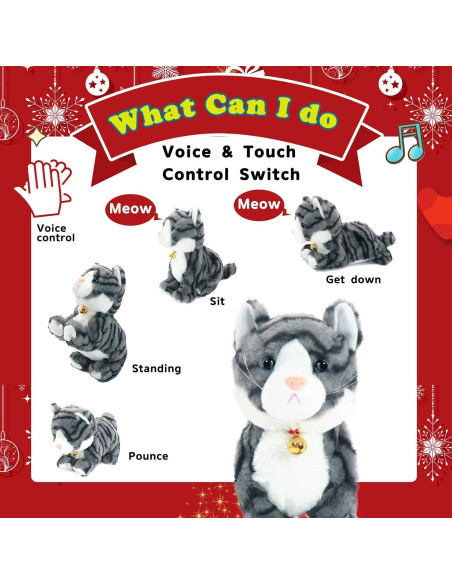 Gato Robot Interactivo SWTOIPIG 26x28.5cm LED Juguete