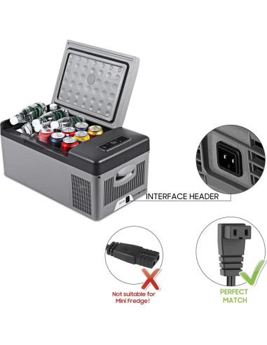 Cable de Alimentación 12V/24V CASIMY 2M para Refrigerador