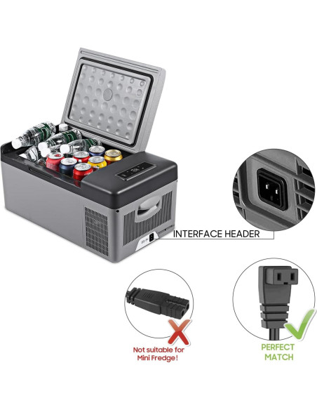 Cable de Alimentación 12V/24V CASIMY 2M para Refrigerador