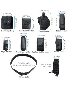 Cinturón Táctico Modular 10 en 1 Nylon 600D Ajustable 2