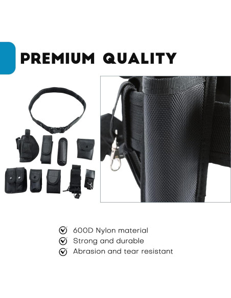 Cinturón Táctico Modular 10 en 1 Nylon 600D Ajustable