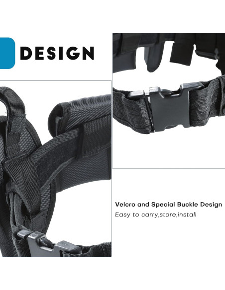 Cinturón Táctico Modular 10 en 1 Nylon 600D Ajustable