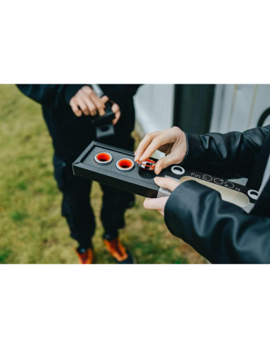 Anillos Magnéticos Fingears - Juego de 3 - Plata/Rojo