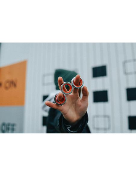 Anillos Magnéticos Fingears - Juego de 3 - Plata/Rojo Anillos Magnéticos Fingears - Juego de 3 - Plata/Rojo